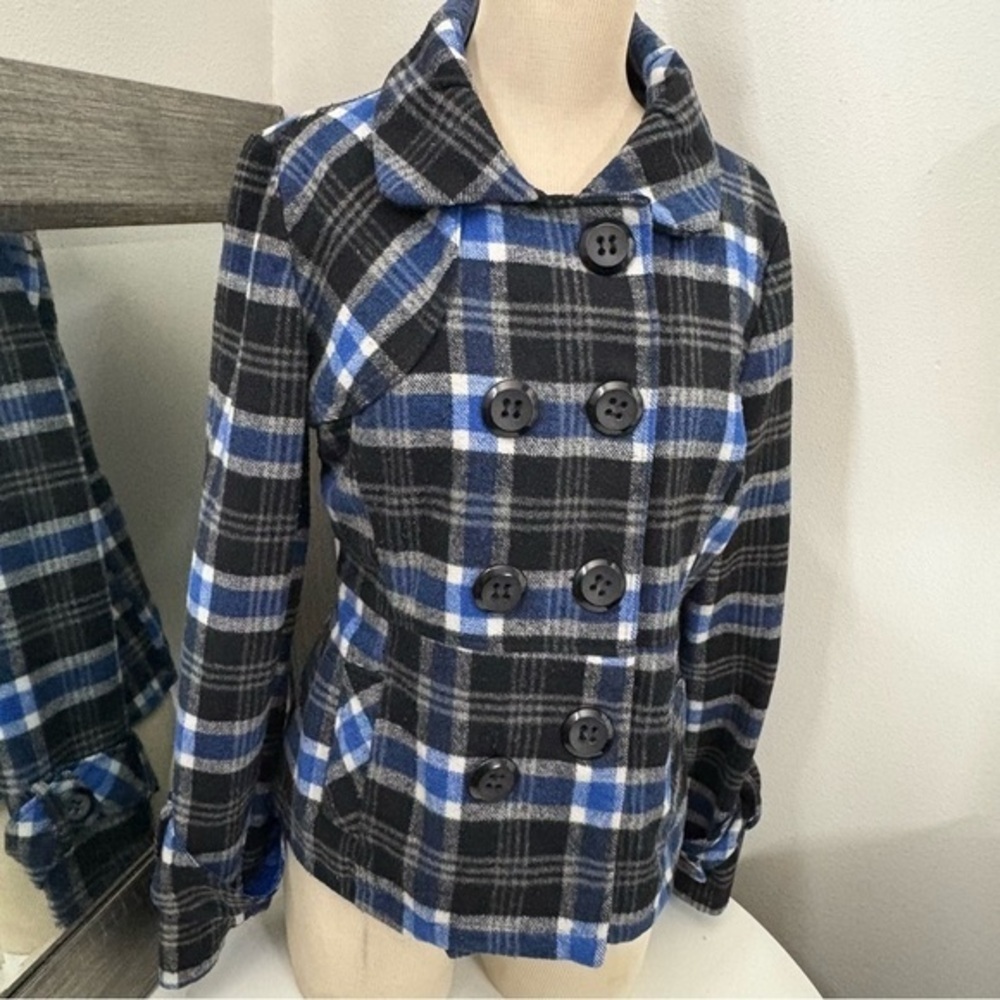 Chic Plaid Double-Breasted Coat